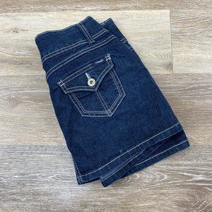 ANGEL JEANS Dark Wash A-Line Blue Denim Jean Mini Skirts Women's Size 3